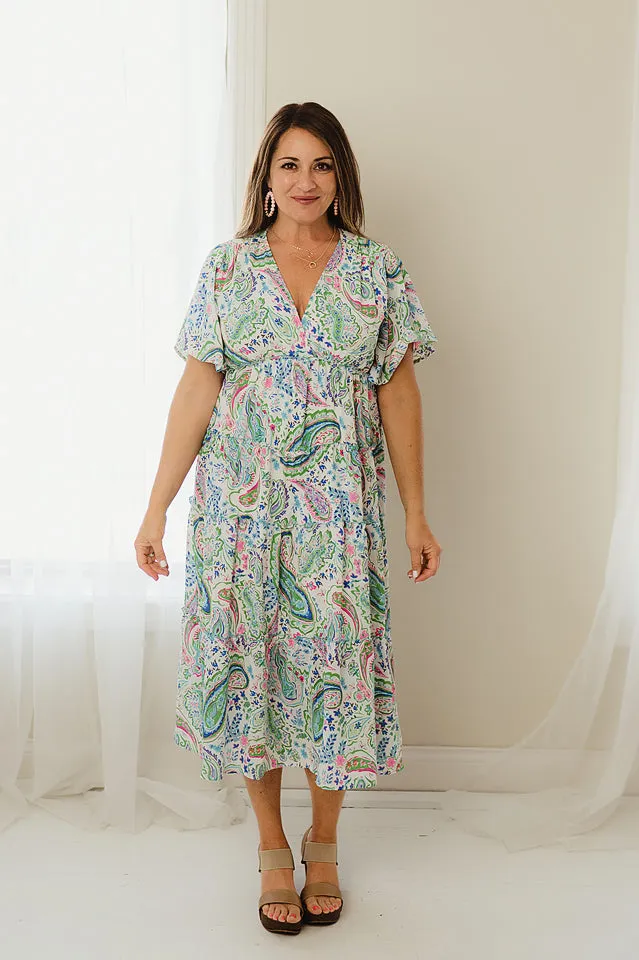 Paisley Tiered Midi