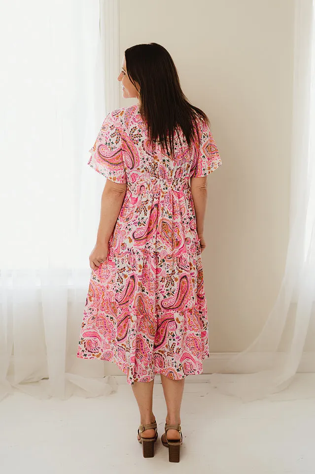 Paisley Tiered Midi