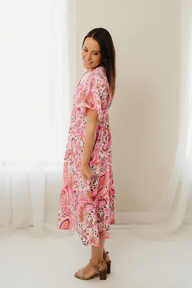 Paisley Tiered Midi