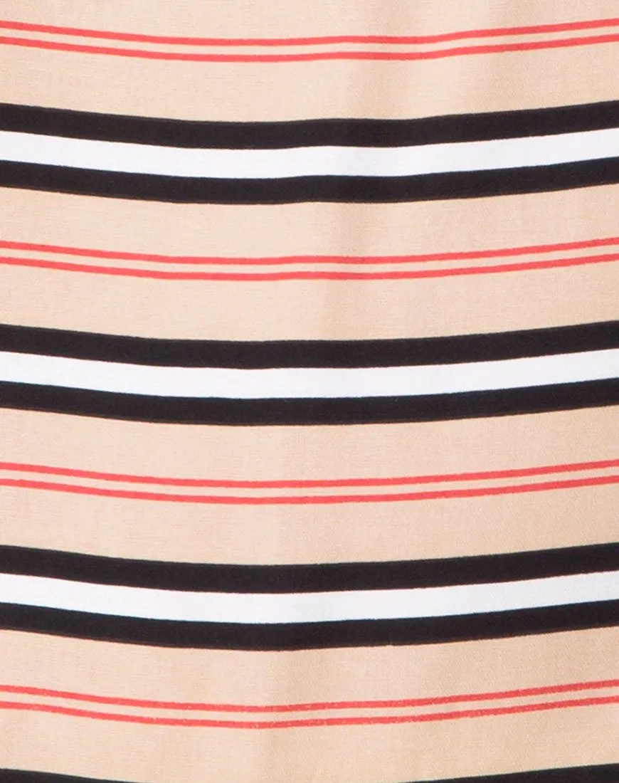 Sagha Dress Slip Dress in Classic Stripe Horizontal