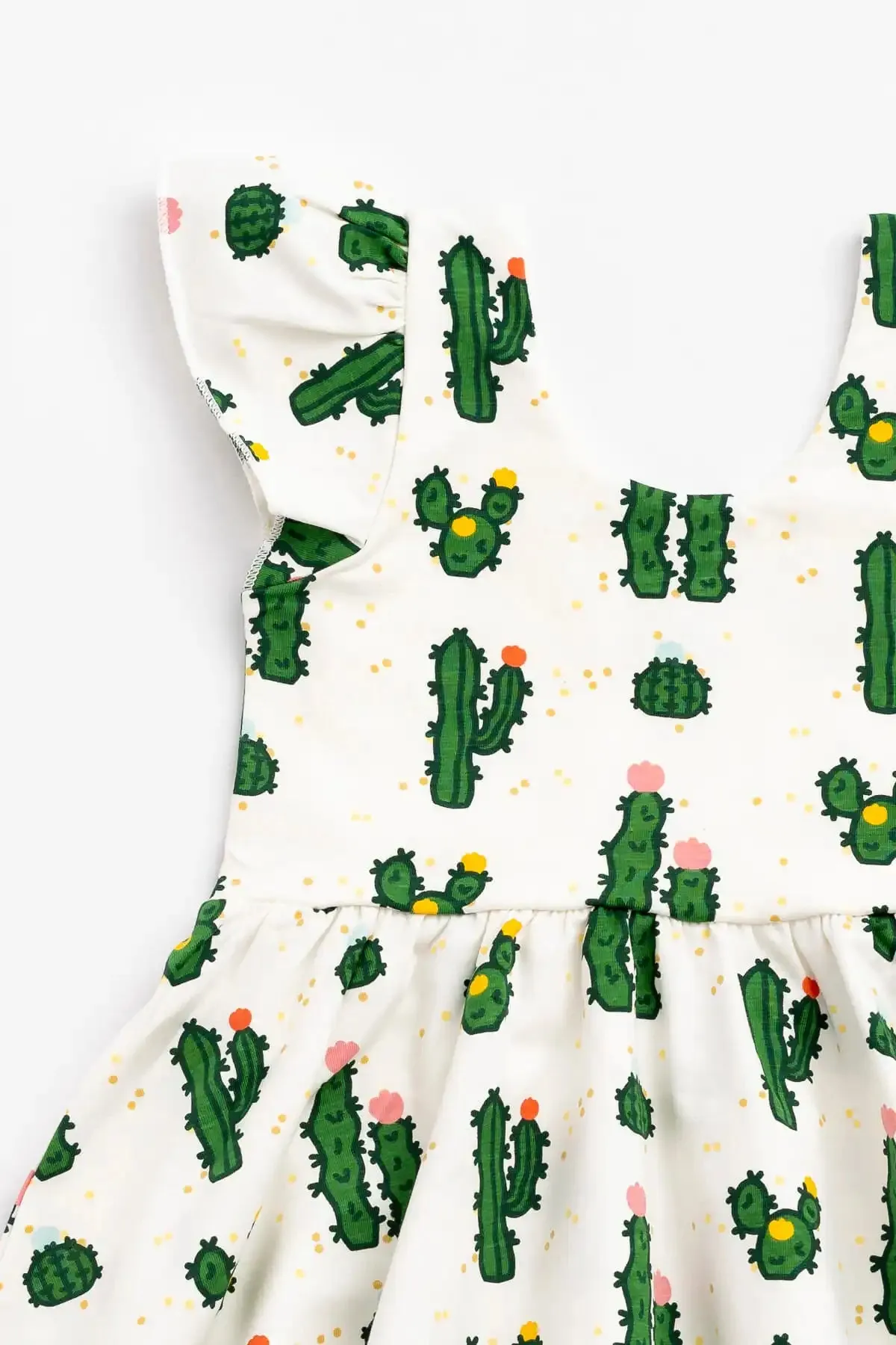 SALE - Short Sleeve Let's Dance Dress_Cactus Flowers