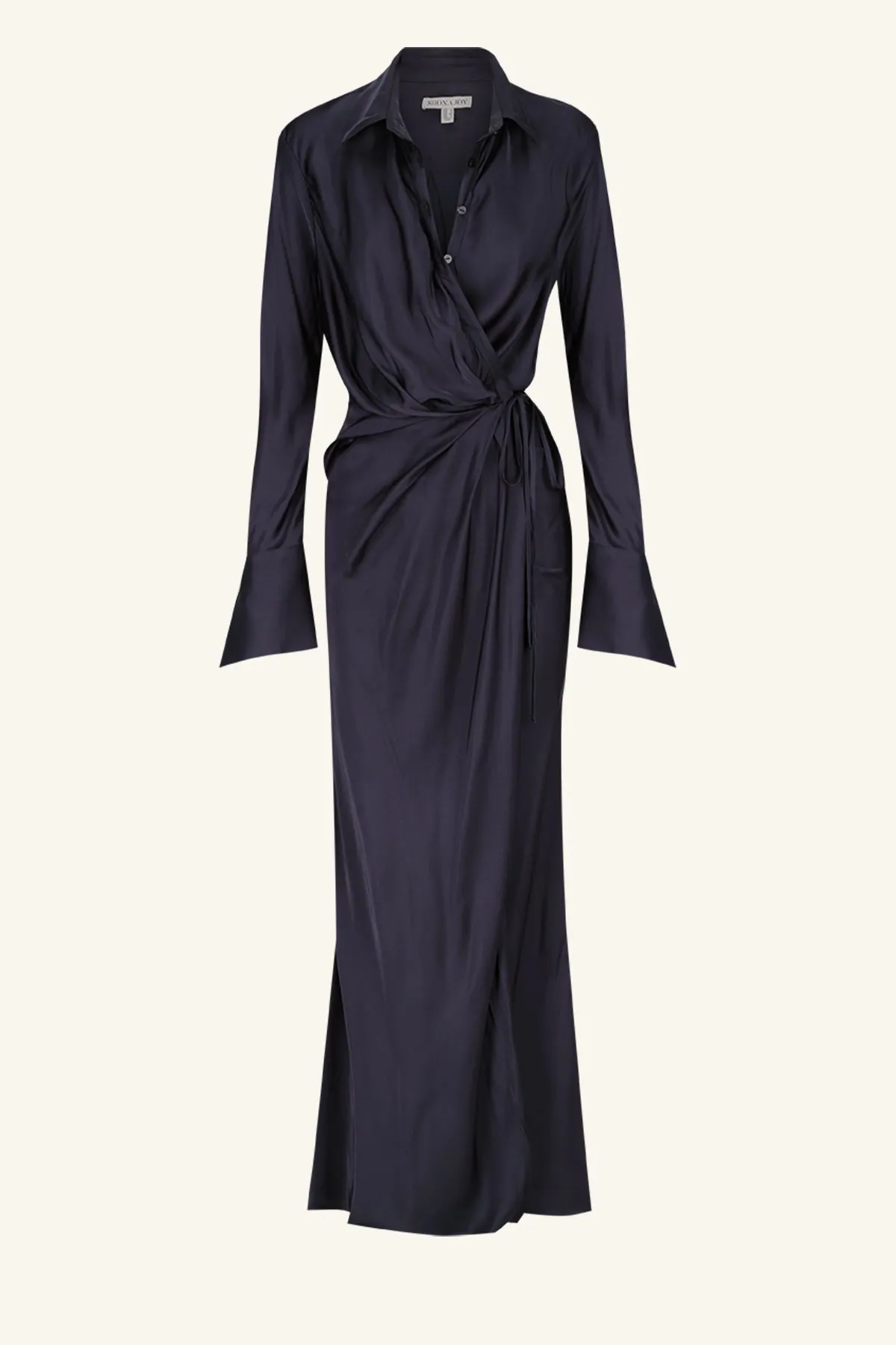 SHAE DRAPED SHIRT MAXI DRESS - AEGEAN BLUE