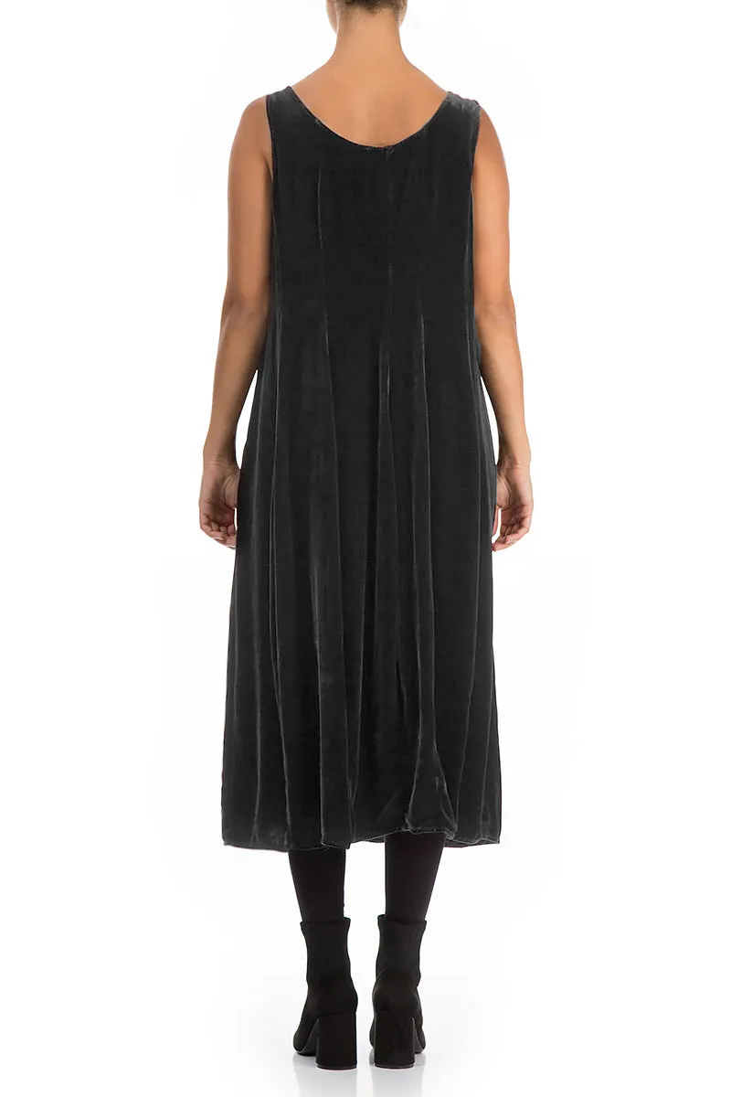 Sleeveless Iron Silk Velvet Dress