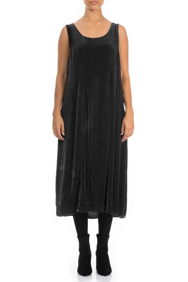 Sleeveless Iron Silk Velvet Dress