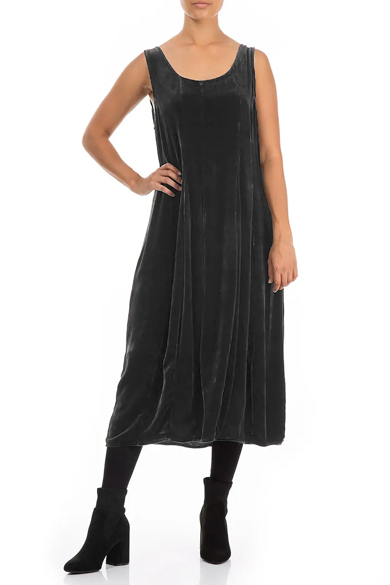 Sleeveless Iron Silk Velvet Dress