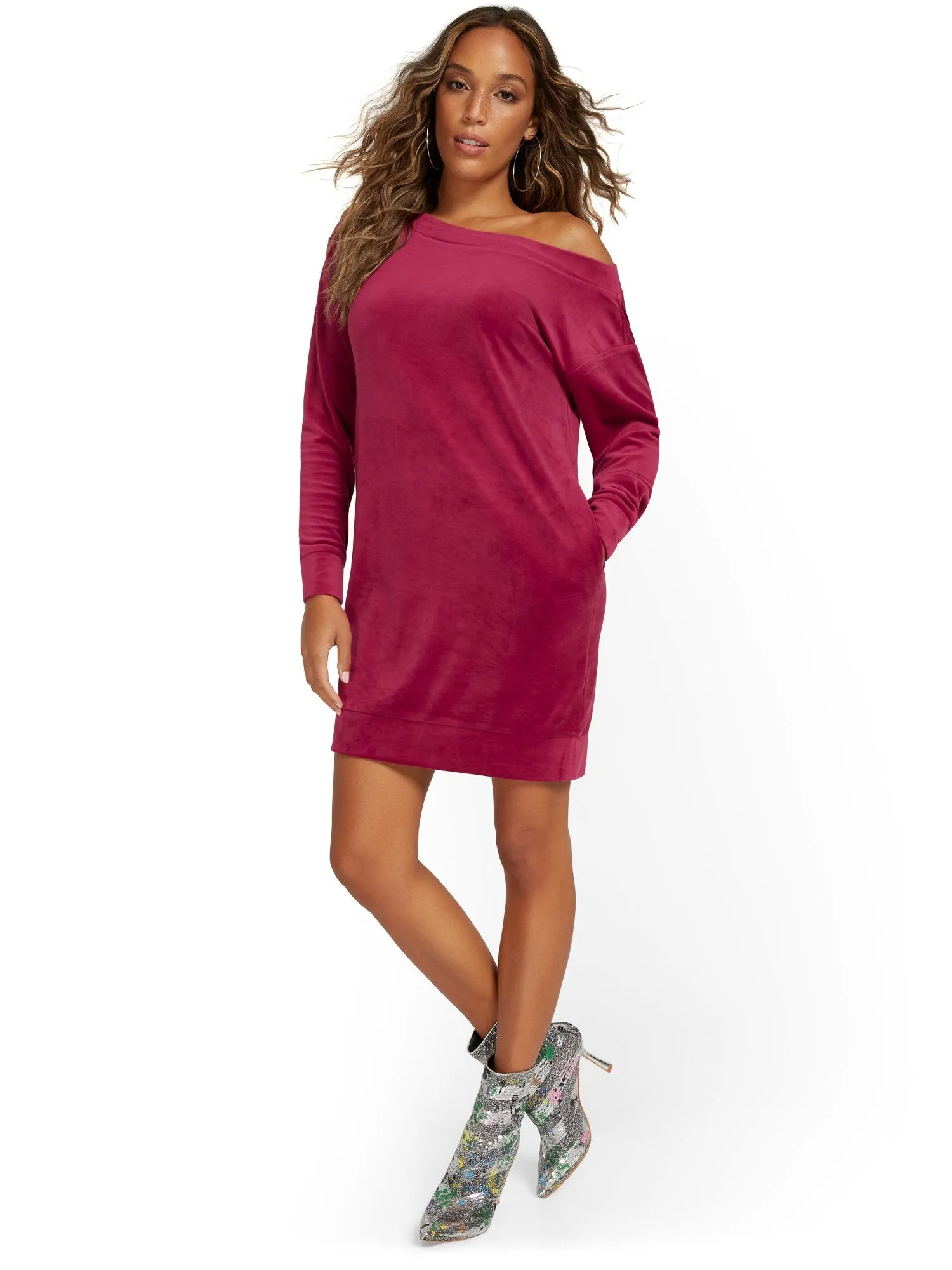 Slouchy Velour Dress - Dreamy Velour Collection