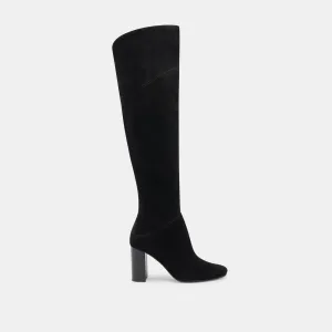 SURY WIDE CALF BOOTS ONYX SUEDE