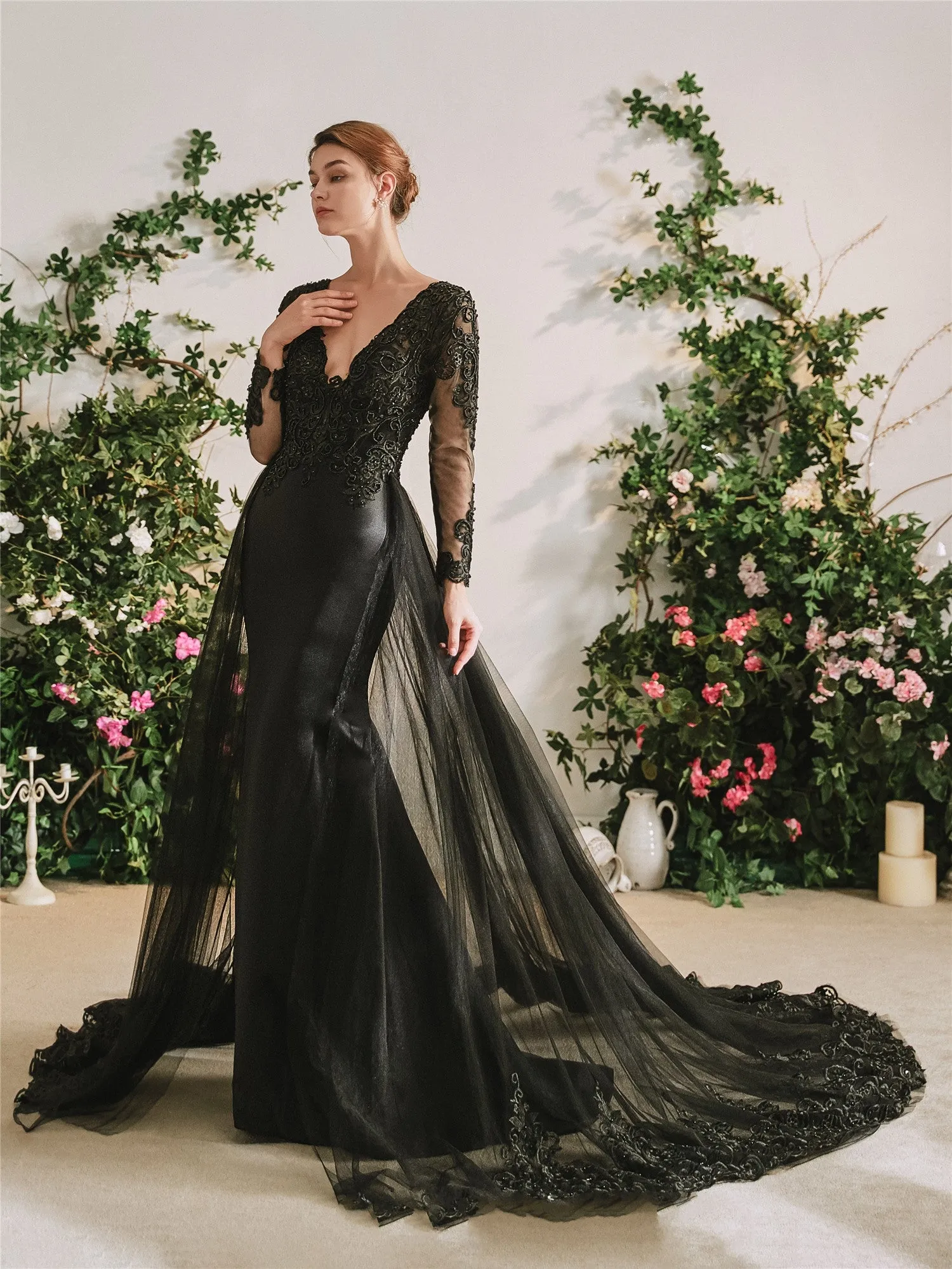 The Gothic Diva Black Wedding Dress