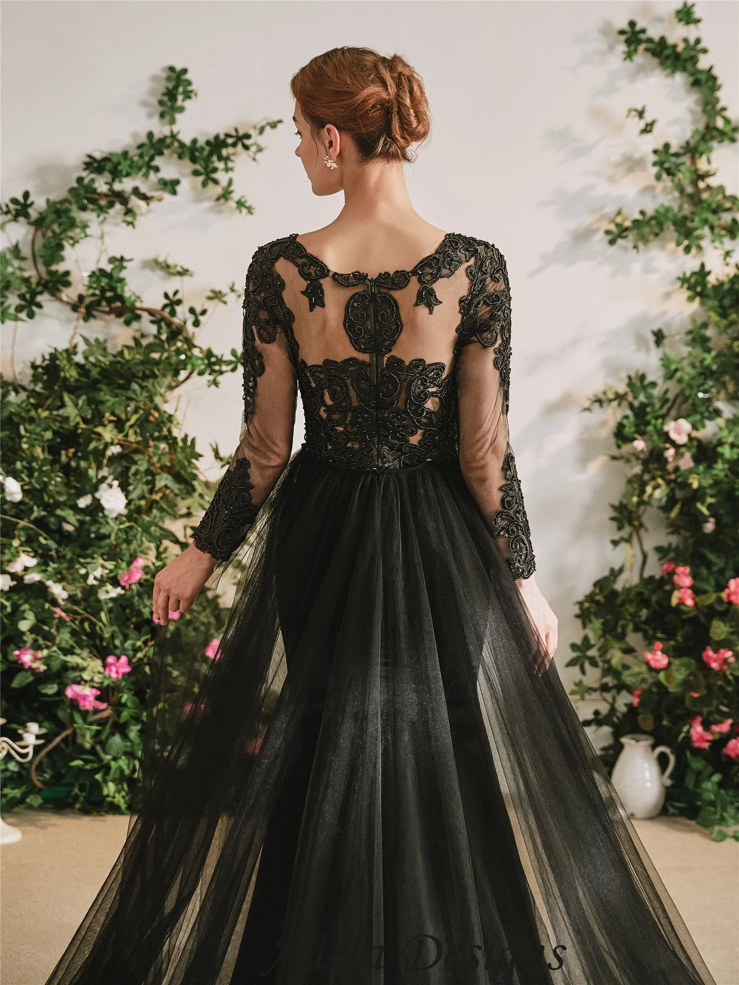 The Gothic Diva Black Wedding Dress