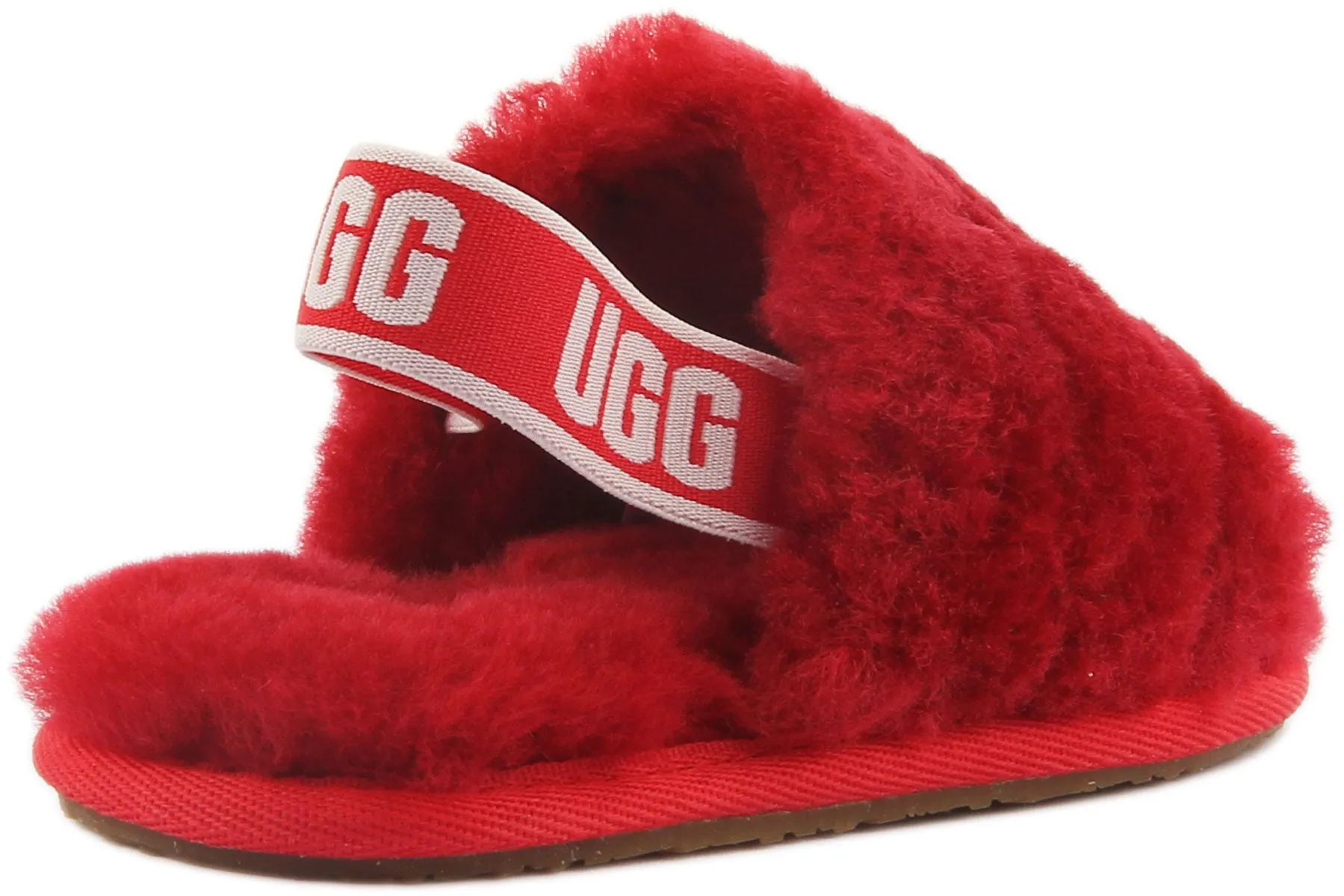 Ugg Australia Fluff Yeah Slippers In Red For Infants