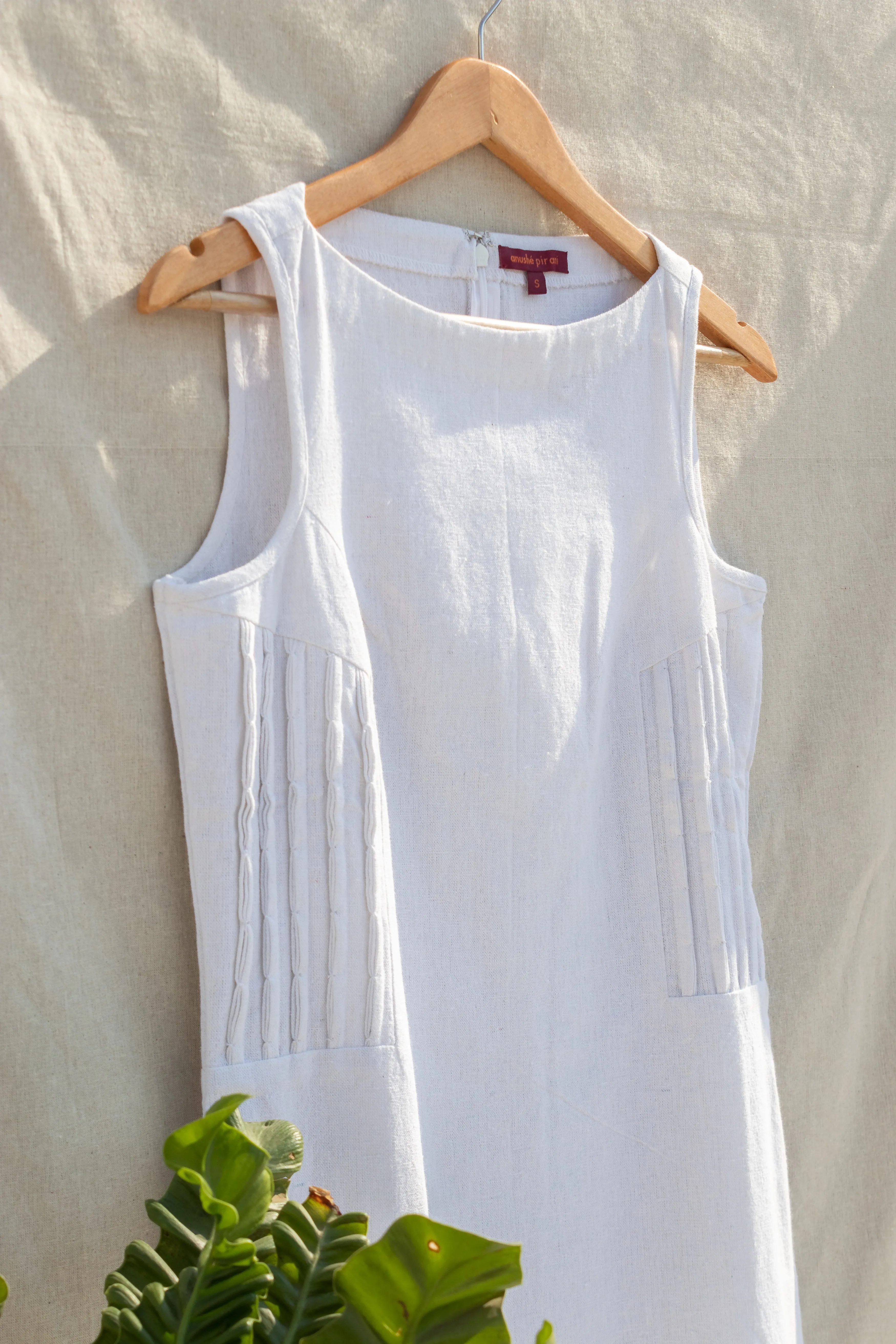 White Sleeveless Mini Dress